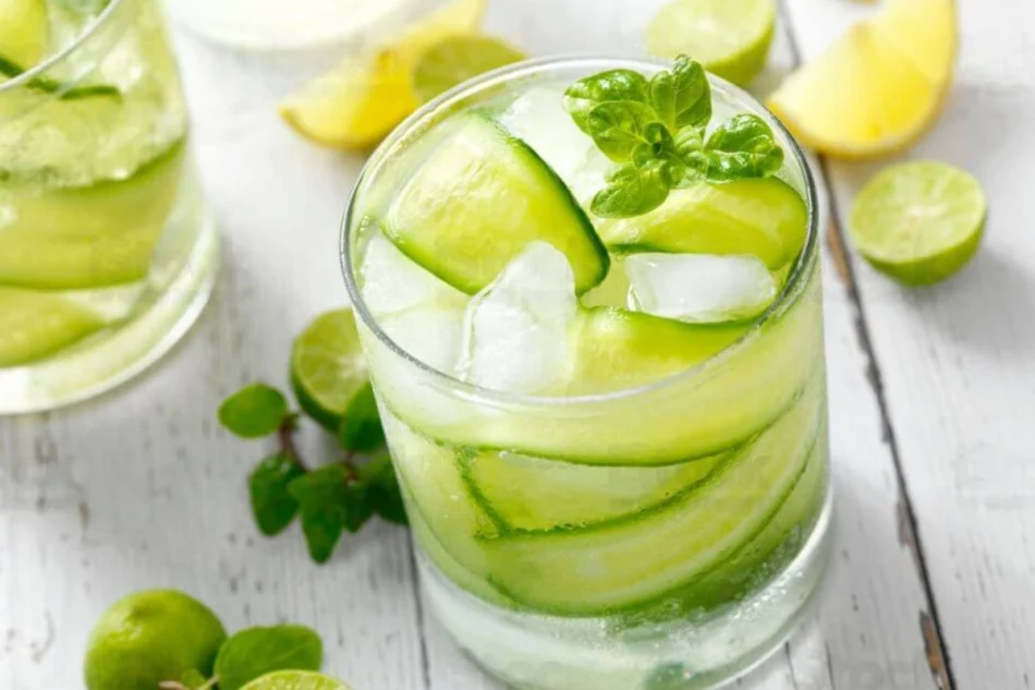 limonada de pepino y herbabuena